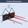 thumbnail image 6 of ChaoLink Hay Spear 49in x3 Bale Spear with Short Slide, Quick Attach Square Hay Bale Spears 4000 lbs Capacity, Bale Hay Spike3pcs with 2 long spear slides, 6 of 7