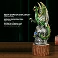 thumbnail image 4 of Dragon Skull Statue, European Style Figurine Of Dragon Assassin On Gothic Skull For Backyard Lawn, 4 of 8