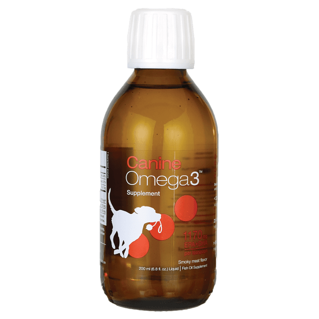 Ascenta Health Canine Liquid Omega 3 EPA/DHA Fish Oil Supplement Smokey Meat Flavor 1170mg