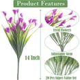thumbnail image 2 of Morttic 20 Bundles Artificial Calla Lily Flower Plants Outdoor UV Resistant Decoration (Purple), 2 of 13