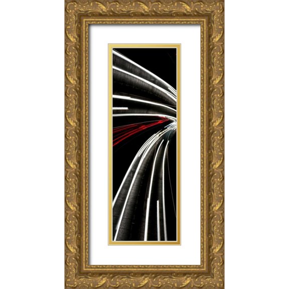 McMasters, James 13x32 Gold Ornate Wood Framed with Double Matting Museum Art Print Titled - Transit A