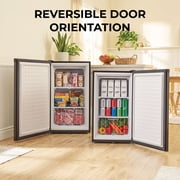 Whynter Compact Upright Convertible Fridge/Freezer with Lock, 3.1 Cu. Ft., Energy Star, Stainless Steel (CUF-301SS)