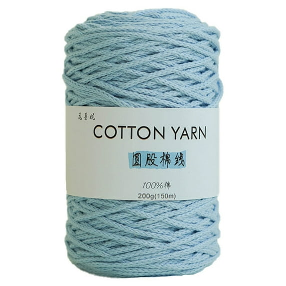 1PCS Soild Color Hollow Knitted Crochet Yarns Nylon Cord Polyester Thread Round Rope Yarns For DIY Handbag Purse Basket Crochet Bag Fabric Yarn 200g 7.1oz