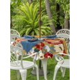 thumbnail image 3 of Outdoor Tablecloth with Umbrella Hole for Patio/Picnic/Party/Camping, Peony Birds Waterproof Table Cloth Round Cover Washable, Farmhouse Japanese Budding Flowers Animals (Dia 54"), 3 of 8