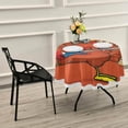 thumbnail image 7 of Coolnut Thanksgiving Turkey Round Tablecloth 60", Waterproof Stain and Wrinkle Resistant Washable Decorative Table Covers for Kitchen Dining Tabletop Party Outdoor Picnic Christmas Decor, 7 of 7