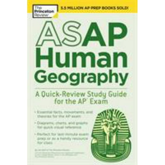 Pre-Owned ASAP Human Geography: A Quick-Review Study Guide for the AP Exam (Paperback) 1524757659 9781524757656