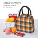 thumbnail image 5 of Balery Warm Orange Plaid Bolsa de Almuerzo para Mujeres, Caja de Almuerzo, Bolsa de Almuerzo Pequeña Impermeable, Tote de Almuerzo Reutilizable con Gran Capacidad, 5 of 6