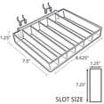 thumbnail image 2 of Six Compartment Acrylic Tray for Pegboard / Slatwall / Counter, 2-Pack, 2 of 3