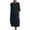 Navy, variant on Plus Size Midi Dresses for Women Summer Short Sleeve Round Neck Casual Loose Long T-Shirt Dress