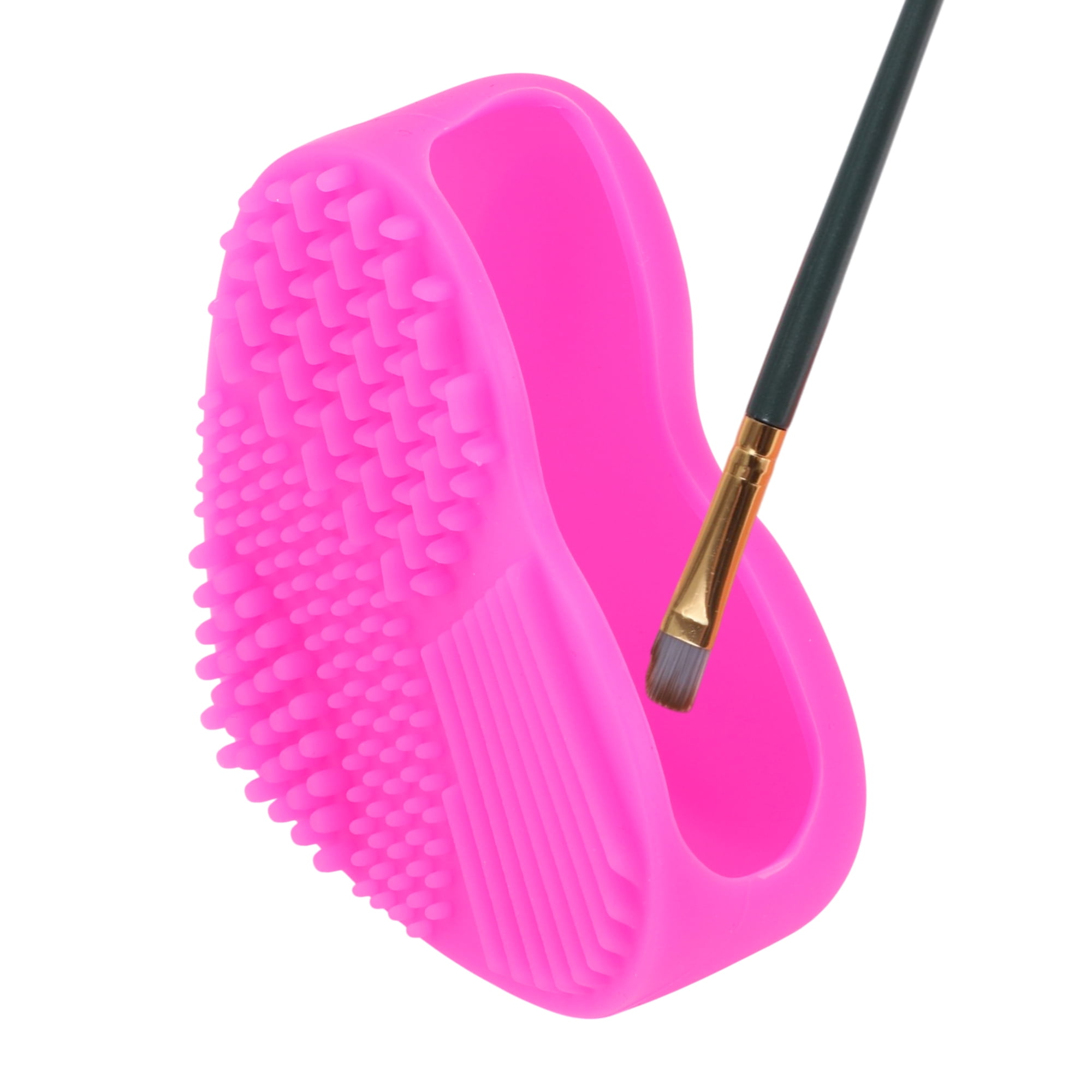 Unique Bargains Heart Shape Makeup Brush Cleaner Rose Red