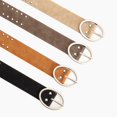 thumbnail image 2 of Zhuge Women's Fashion Studded Leather Belt, Adjustable Punk Waist Belt Great for Jeans, Dresses & Casual Outfits, Black, 2 of 3