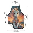 thumbnail image 2 of Uemuo Starry Sky Cute Horse Printed Bib Apron, Adjustable , Water and Oil Resistant, Cooking Kitchen Chef Apron for Women Men, 2 of 5