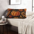thumbnail image 6 of Daiia Autumn Pumpkin Leaves Bedding Waterproof Pillow Protector Zippered Queen – Bed Bug Proof Pillow Encasement-20"x30", 6 of 6