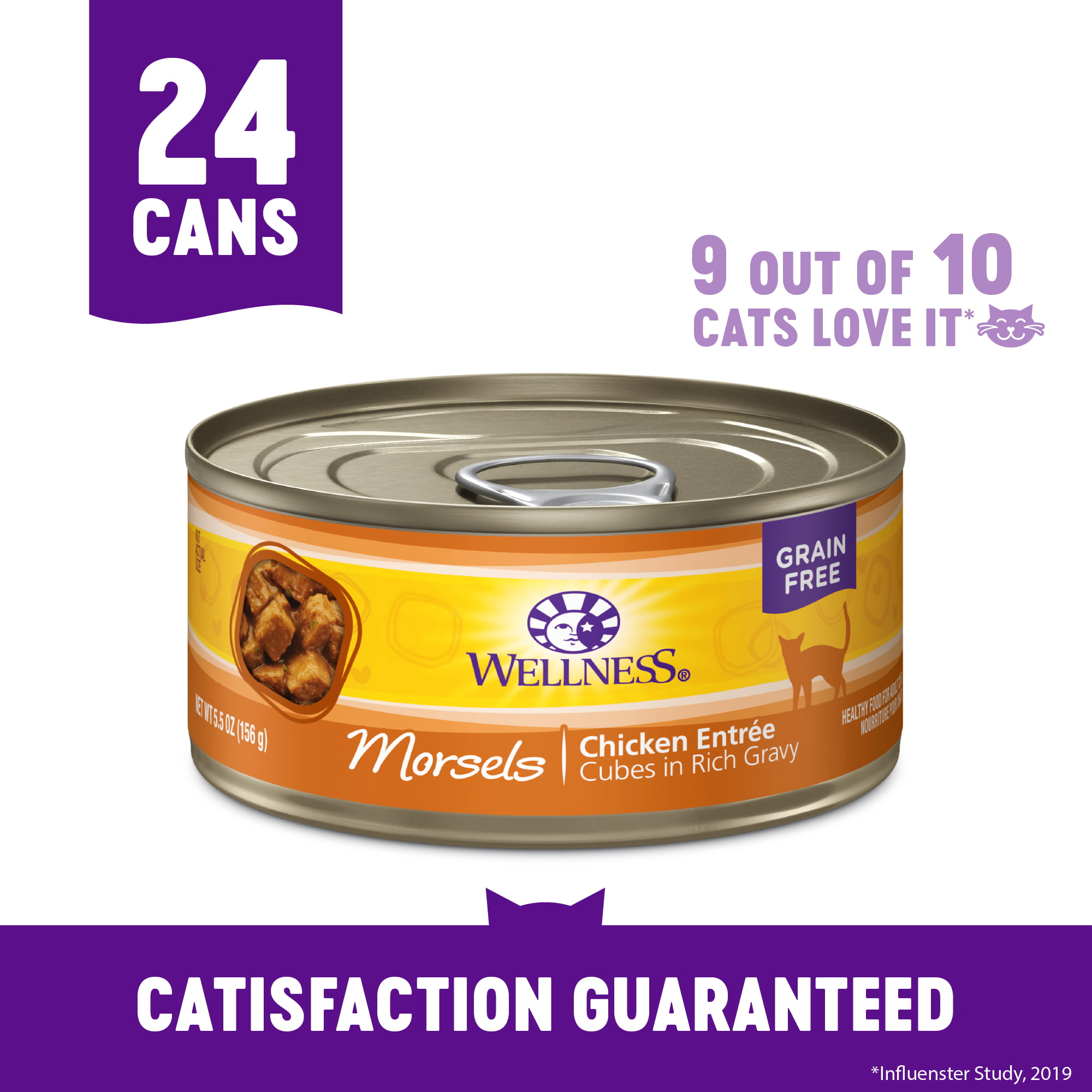 رداء  روب ماهر اخلاق  Wellness Complete Health Natural Grain Free Wet Canned Cat Food, Minced  Chicken Entree, 5.5 Ounce Can (Pack of 24) - Walmart.com