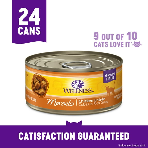 Weggooien bagage produceren Wellness Complete Health Natural Grain Free Wet Canned Cat Food, Cubed  Chicken Entree, 5.5-Ounce Can (Pack of 24) - Walmart.com