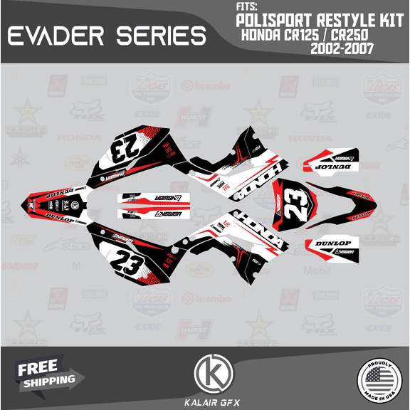 Kalair GFX Graphics Kit for Honda CR250 (2002-2007) Evader Series