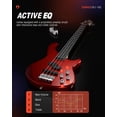 thumbnail image 3 of Bajo eléctrico Donner DPJ-100 de 4 cuerdas tamaño completo rojo, 3 of 8