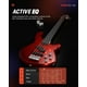 thumbnail image 3 of Bajo eléctrico Donner DPJ-100 de 4 cuerdas tamaño completo rojo, 3 of 8