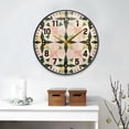 thumbnail image 2 of Yayeee Wall Clock Battery Operated 9.5" Silent Quartz Non-Ticking for Living Room Decor, Retro Black Stars, 2 of 8