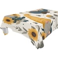 thumbnail image 5 of Ryvnso Sunflowers and Gnomes Rectangle Table Cloth Tablecover Dinning Tablecloth 60"x108", 5 of 8