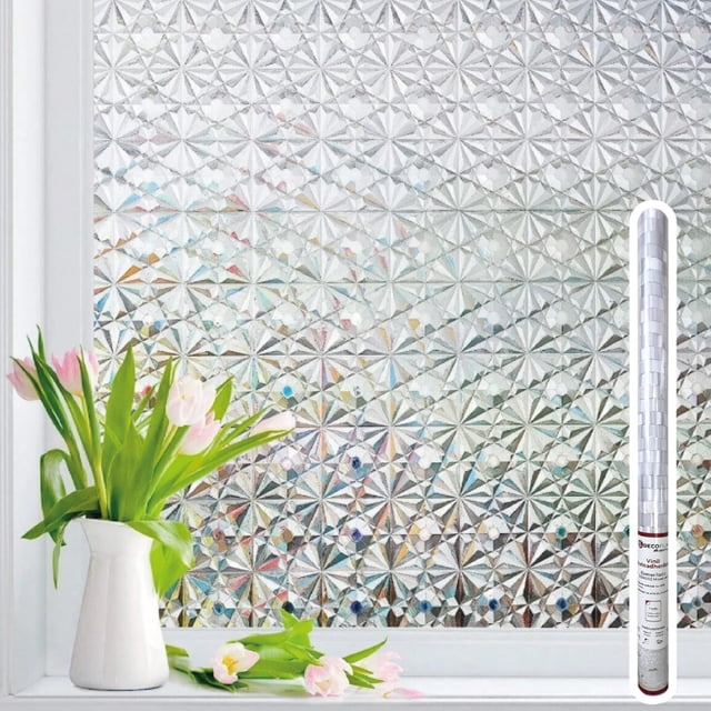 Vinil Adhesivo Esmerilado 500x60cm 1pz Para Ventanas DIAMANTES