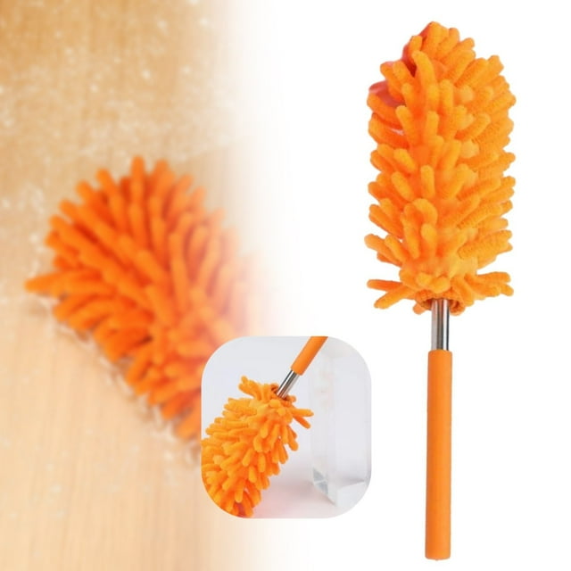 Ctnporpo Snowler Extendable Dusting Brush Multi Purpose Cleaning for Home and Car with Detachable and Washable Cloth Head Extendable Duster Multi-color