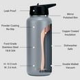 thumbnail image 5 of Drinco Water Bottle Double Wall Vacuum Insulated Stainless Steel, 32oz Asphalt Gray, 5 of 5