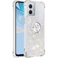 thumbnail image 3 of Glitter Clear Sparkly Bling Case for Motorola Moto G 5G (2023), Flowing Liquid Quicksand Cover with Diamond Ring Holder Case for Motorola Moto G 5G (2023)  Colorful, 3 of 7