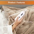 thumbnail image 4 of Tefici Heated Blanket Throw，50"x60"Double Flannel Heating Blanket for Home Office, Electric Blanket 4 Hours Auto-Off & Over-Heat Protection,Camel, 4 of 9
