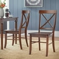 thumbnail image 4 of Albury Cross Back Dining Chairs, Brown (Set of 2), 4 of 9