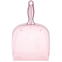 Raindrops Pink Handheld Plastic Dustpan for Desktop Cleaning with Compact Design and Hanging Hole