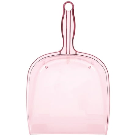 Raindrops Pink Handheld Plastic Dustpan for Desktop Cleaning with Compact Design and Hanging Hole