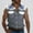 Gray, variant on CLOISE Tank Tops for Men Big and Tall Sleeveless Shirts with Pockets Collared Casual Pullover Color Block Summer Blouses Green