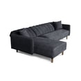 thumbnail image 3 of Sala Modular Sofá Cama Reversible De Velvet Gris Oxford Beehive Memory Foam Modelo Bottari, 3 of 8