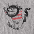 thumbnail image 2 of Where The Wild Things are Line Art Women's T Shirt, Athletic Heather, Medium, 2 of 6