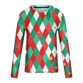thumbnail image 4 of VALMASS Chandails de Noël Laids pour Hommes Col Rond Xmas Graphique Manches Longues Blouses Grande Taille Décontracté Doux Léger Hauts (S, Multicolore-A), 4 of 5