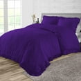 thumbnail image 1 of Dee's Collection Full/Queen Size 3 Psc Microfiber Duvet Cover Trimmed Ruffle -Purple, 1 of 6