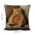 thumbnail image 3 of TanSiDing 1pcs 3D Cat Print Pillow Cover - Realistic Embossed Pet Design, Soft Linen Blend Cushion Case with Hidden Zipper for Sofa Living Room Decor 45*45cm, 3 of 6