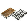 thumbnail image 2 of 8x5 Black & White Triangle Keepsake Decorative Jewelry Storage Organizer Box Handmade, 2 of 2