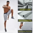 thumbnail image 5 of Men's Workout Running Shorts, Athletic Gym Shorts Training Quick Dry Basketball Shorts with Zip Pockets, 5 of 7