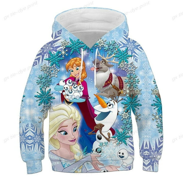 Nueva Sudadera con capucha de Frozen Elsa para ninos de 3 4 5 7 9 y 11 anos Sudadera con capucha de manga larga adecuada para ninas pequenas sueter de Manga Antumn