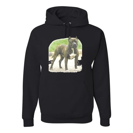 Wild Bobby, Pitbull Dog Animal Pet Lover, Dog Lover, Unisex Graphic Hoodie Sweatshirt, Black, X-Large