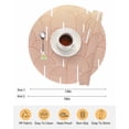 thumbnail image 6 of 13 Inch Round Placemats Set of 4, Orange Ombre Non Slip Heat Insulation PP Table Mats, Farmhouse Stripes Modern Abstract Art Washable Place Mats for Kitchen Dining Party Table Decor, 6 of 7