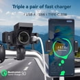 thumbnail image 2 of PD QC3.0 Motorcycle Charge 3-in-1 USB Type C Connector Battery Charger Power Socket, 2 of 7