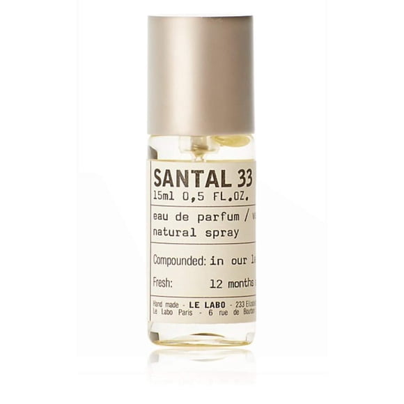 Perfume Le Labo Santal 33 Eau de Parfum, 15 ml, tamaño de viaje