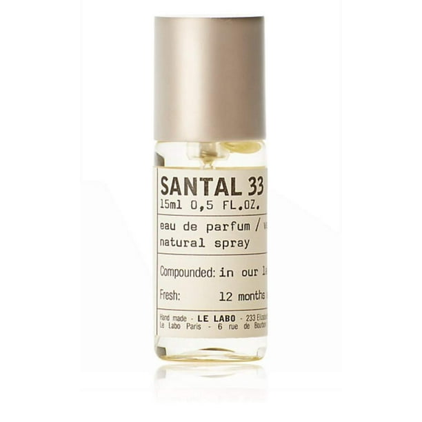 Perfume Le Labo Santal 33 Eau de Parfum, 15 ml, tamaño de viaje