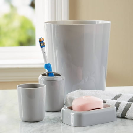 Mainstays Plastic Bath Accessories Set, 4 Piece  Walmart.com