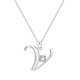 thumbnail image 1 of 26 Initial Alphabet Shape Rhinestone Collar para Mujeres Collares para Mujeres A Z 26 Alphabet Initial Silver Collares para Mujeres Niñas, 1 of 4