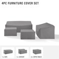 thumbnail image 3 of Crosley Brands MO75012-GY 4 Piece Sectional Cover Set, Gray, 3 of 9