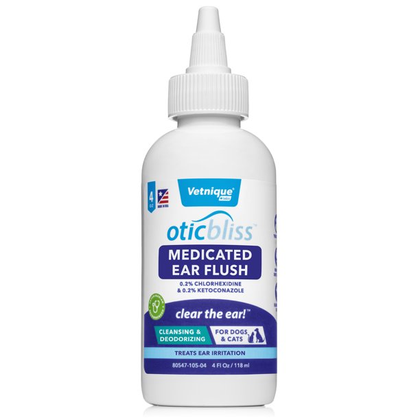 Oticbliss Medicated Dog & Cat Ear Cleaner 4 Oz